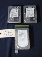 Lot of 3 Used Hard Drives 2x 2TB & 1x 73GB Server