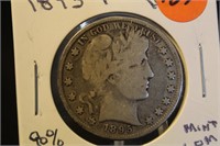 1895-P Barber Silver Half Dollar