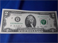 Uncirculated Two Dollar Bill