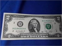 Uncirculated Two Dollar Bill