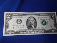 Uncirculated Two Dollar Bill