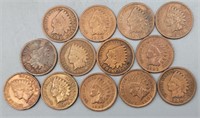(13) 1900-1907 Indian Head Cents