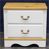 Two-Toned 2-Drawer Wood Night Stand