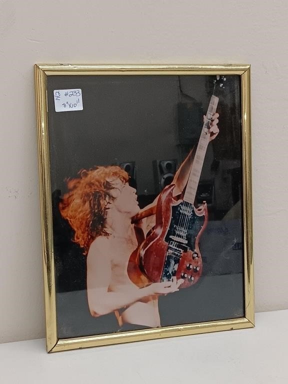 VINTAGE "ANGUS YOUNG" AC/DC CONCERT PHOTO 8" X 10"