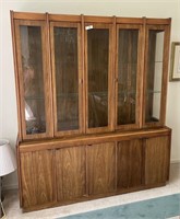 2-piece lighted china cabinet