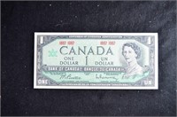 1967 CANADA $1 BILL ONE DOLLAR BANK NOTE