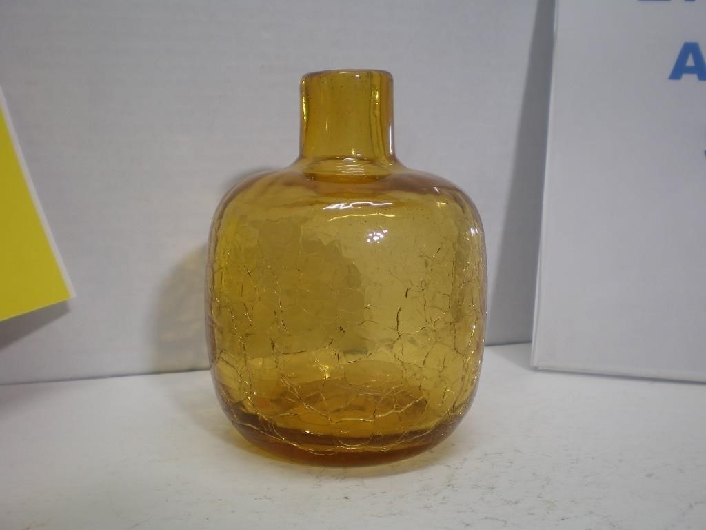 Blenko Hand Blown Glass Bottle Vase