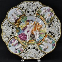 Keramos R. Capodimonte Italian Porcelain Platter