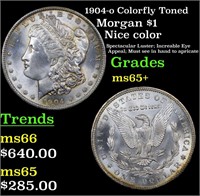 1904-o Colorfully Toned Morgan $1 Grades GEM+ Unc
