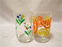 Anchor Hocking Orange & Lemon Design Juice Glass