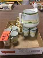 Nippon lemonade pitcher and glasses, etc