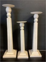 Set of 3 pillar candle 12"-17"h