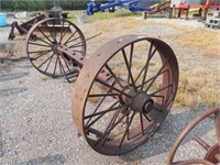 Vintage Rear Axle w/ Steel Wheels