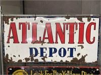 Atlantic Depot Enamel Sign - 1820 x 900