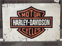 Harley Davidson Motor Cycles Screen Print Sign -