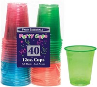 Party Essentials Soft Plastic 12-Ounce Party Cups