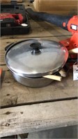 Cooking pot with kitchen utensils
