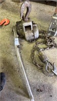 1 1/2 Ton Coffing Hoist with 14’ Chain. In good