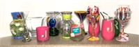 Hand Painted Wine Glasses, Insulated