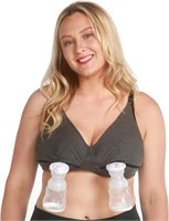 Hands Free Pumping Bra  (L) Darkgrey