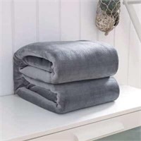 Ultimate Cozy Fleece Throw Blanket - 90x65 (Grey)