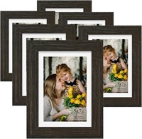 5x7 Black Wood Pattern Picture Frame  6 Pack