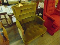 Vintage/Antique Wood and Fabric Chair