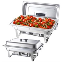 2 Pack Chafing Dish Buffet Set,9QT Stainless