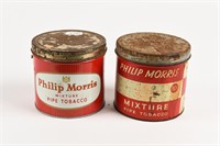 LOT 2 PHILIP MORRIS PIPE TOBACCO 1/2 POUND CANS