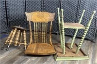 Antique Table & Chair (Needs Repaired) Chair Has