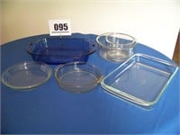 Glass Blakeware and 2 Mixing Bowls