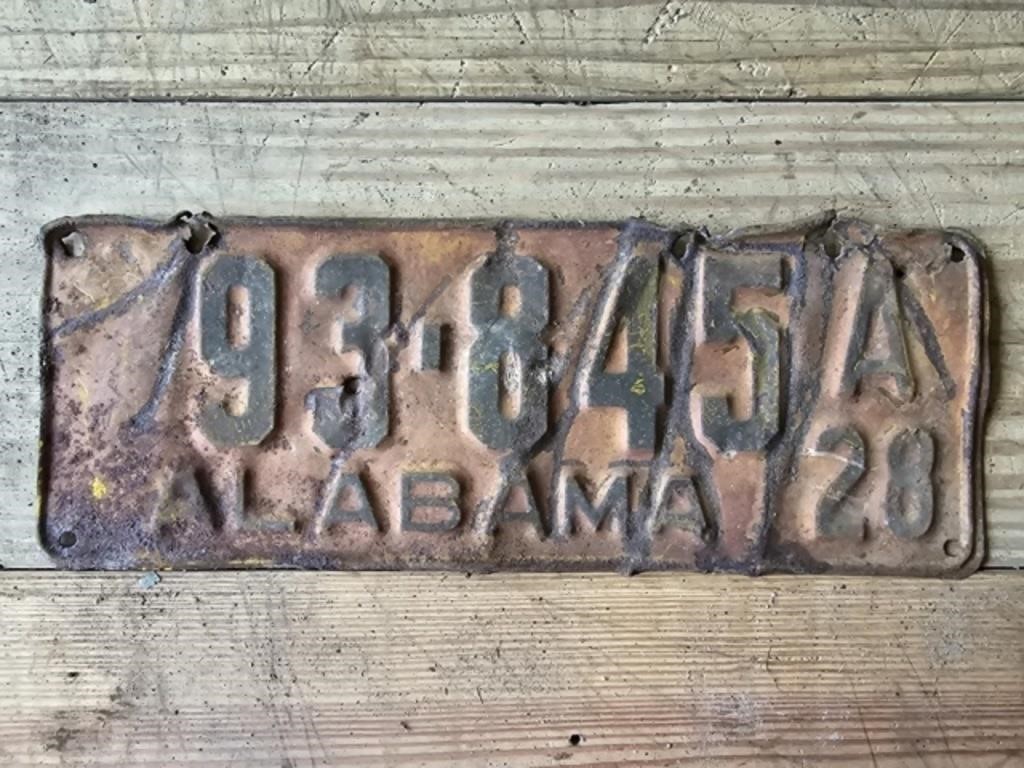 1928 Alabama License Plate