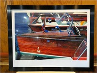 Framed Boat Photograph 26”x20”