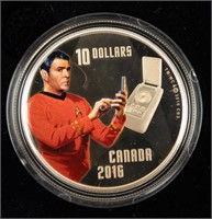 Coin 2016 $10 1/2 Oz. Silver-Star Trek Scotty