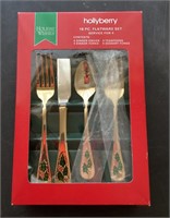 Christmas Hollyberry flatware set