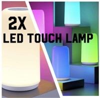 2X LED TOUCH LAMPS WHITE OR MULTICOLOUR / BEDROOM