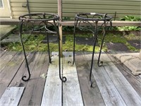 Pair of Wrought Iron Plant Stands (21" Tall)