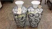 Pair of large Franco Italian vase is