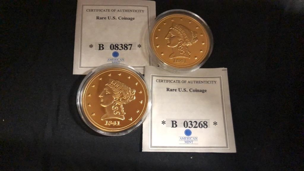 Replica 1841 Gold Quarter Eagle Coins