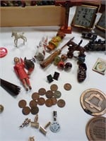 Marbles wheat  pennies  and collectibles