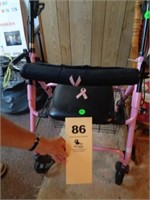 Breast Cancer Awareness pink walker/seat
