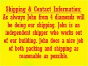 Paying for SHIPPING & shipper information!