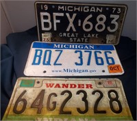 MI & Indiana License Plates