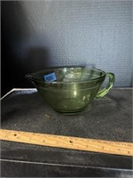Green Glass Batter Bowl