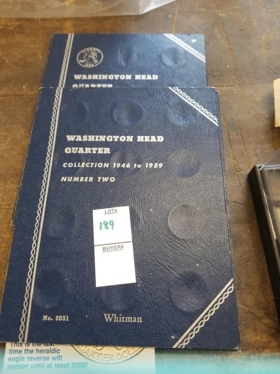 2 Washington Quarter collection books -
