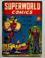 KOMOS PUBLISHING SUPERWORLD COMICS #1 GOLDEN AGE
