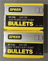 100ct Speer .44 Cal 300 gr Plated SP Bullets