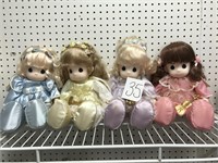 4 - PRECIOUS MOMENTS DOLLS W/ MUSICAL INSTRUMENTS