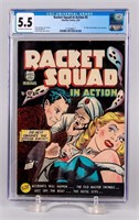 Vintage #5 Racket Squad  Comic Book CGC 5.5