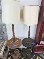 Two Vintage End Table Lamps